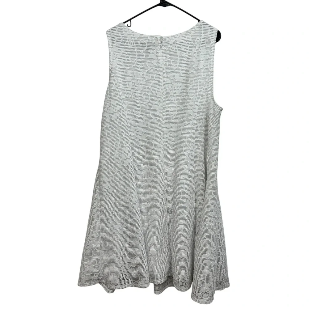 Lane‎ Bryant White Lace Dress Womens Plus Size 22-24 Sleeveless A Line - Picture 5 of 8
